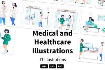 Medicina e saúde Illustration Pack