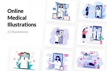 Medicina in linea Illustration Pack