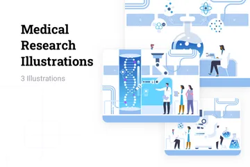 Medizinische Forschung Illustrationspack