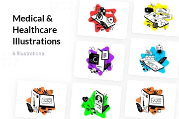 Medizin & Gesundheitswesen Illustrationspack