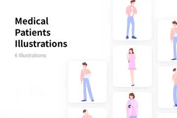 Medizinische Patienten Illustrationspack