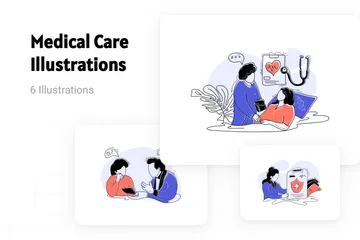 Medizinische Versorgung Illustrationspack