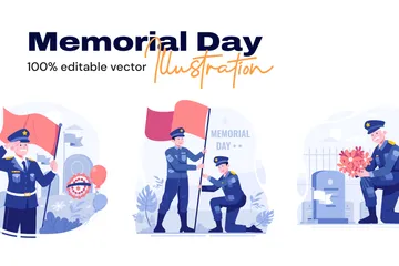 Memorial Day Illustration Pack