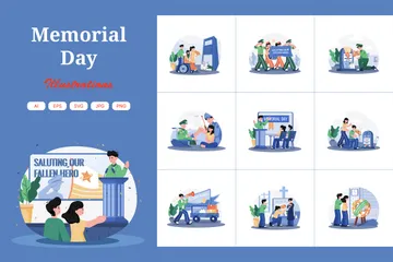 Memorial Day Illustration Pack