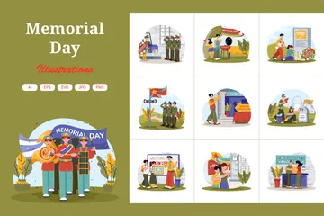 Memorial Day Illustration Pack