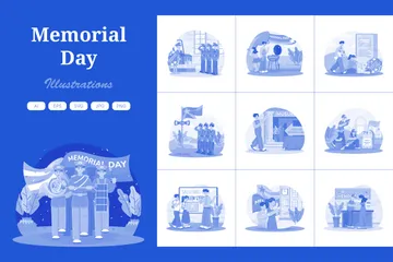 Dia Memorial Pacote de Ilustrações