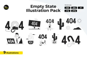 Mensagem 404 Pacote de Ilustrações