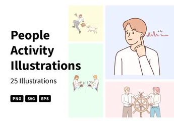 Personenaktivität Illustrationspack