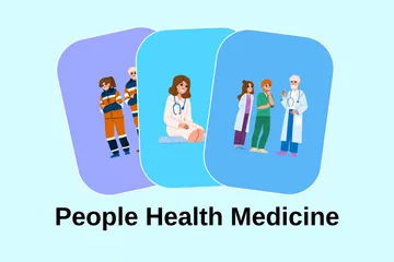 Menschen Gesundheit Medizin Illustrationspack