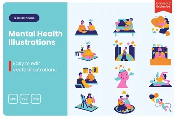 Mental Health Illustration Pack