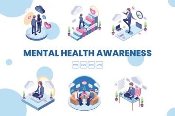 Mental Health Awareness Illustration Pack