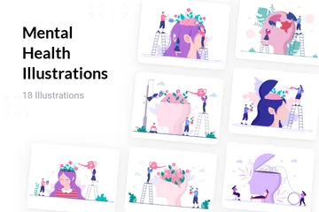 Mental Health Illustration Pack