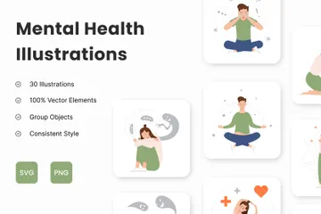 Mental Health Illustration Pack