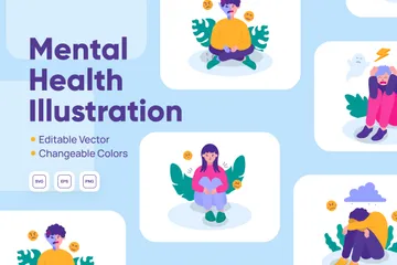 Mental Health Illustration Pack