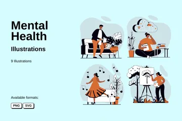 Mental Health Illustration Pack