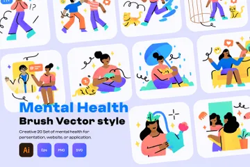 Mental Health Illustration Pack