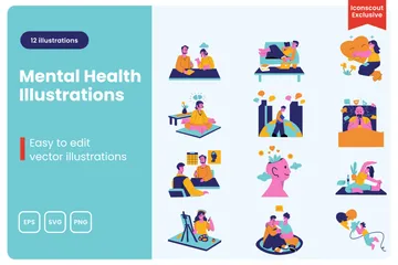 Mental Health Illustration Pack