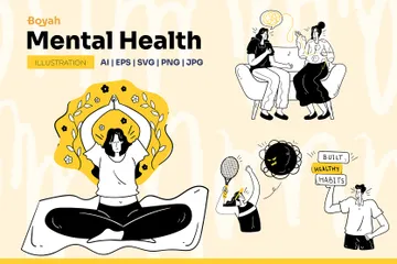Mental Health Illustration Pack