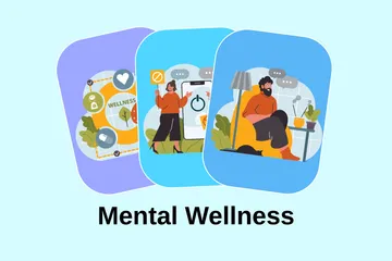 Mental Wellness Illustration Pack