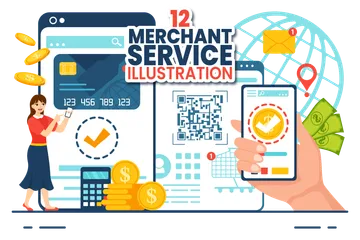 Merchant Service Illustration Pack