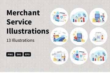 Merchant Service Illustration Pack