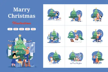 Merry Christmas Illustration Pack