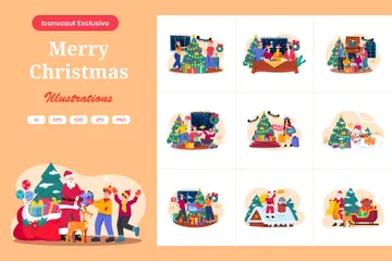 Merry Christmas Illustration Pack