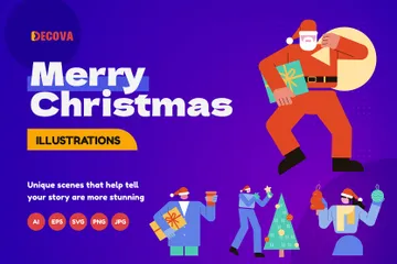 Merry Christmas Illustration Pack