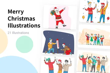 Merry Christmas Illustration Pack