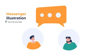 Messenger Illustration Pack