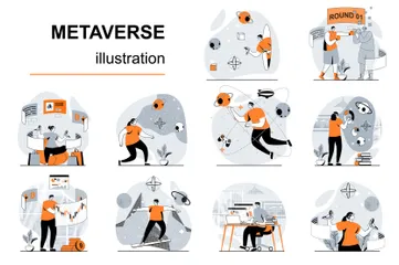 Metaverse Illustration Pack