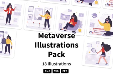 Metaverse Illustration Pack