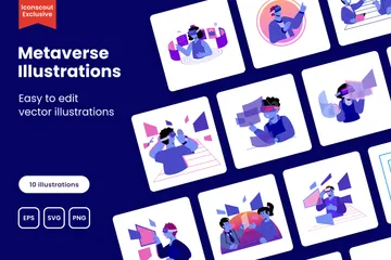 Métavers Pack d'Illustrations