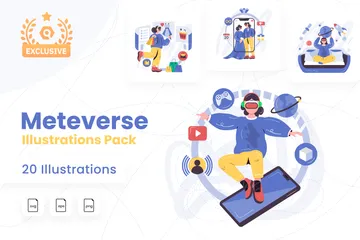 Metaverse Illustration Pack