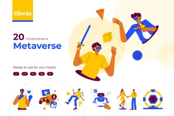 Metaverse Illustration Pack