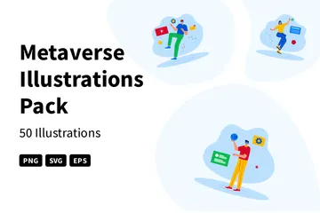 Metaverse Illustration Pack