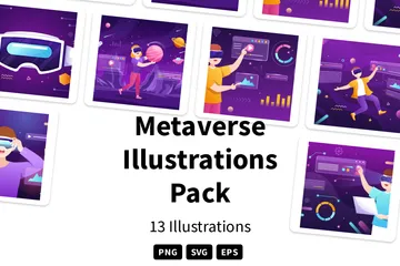 Metaverse Illustration Pack