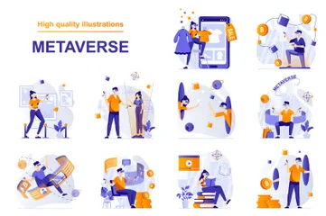 Metaverse Illustration Pack