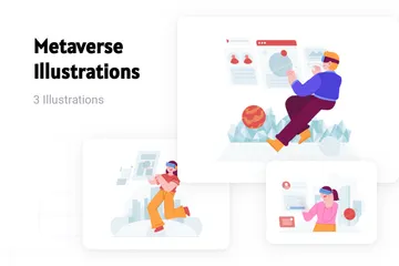 Metaverse Illustration Pack