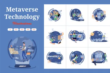 Metaverse Illustration Pack