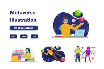 Metaverse Illustration Pack