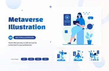 Metaverse Illustration Pack