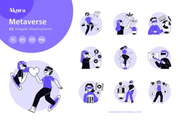 Metaverse Illustration Pack