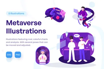 Metaverse Illustration Pack