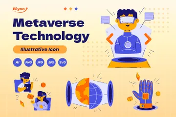 Metaverse Technology Illustration Pack