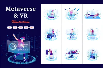 Metaverse & VR Illustration Pack