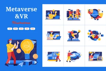 Metaverse & VR Illustration Pack