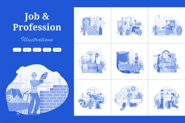 Les professions Pack d'Illustrations