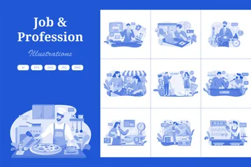 Les professions Pack d'Illustrations