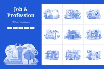 Les professions Pack d'Illustrations